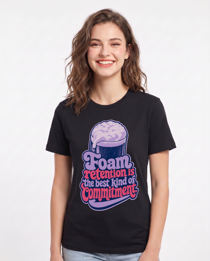 Beer Black T-Shirt for Women – Everyday Expression Graphic Tee product image 3