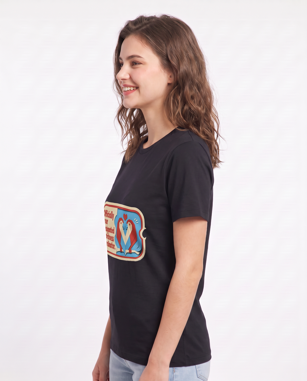 Couples Women's Black T-Shirt - Officially your designated weirdness product image 2