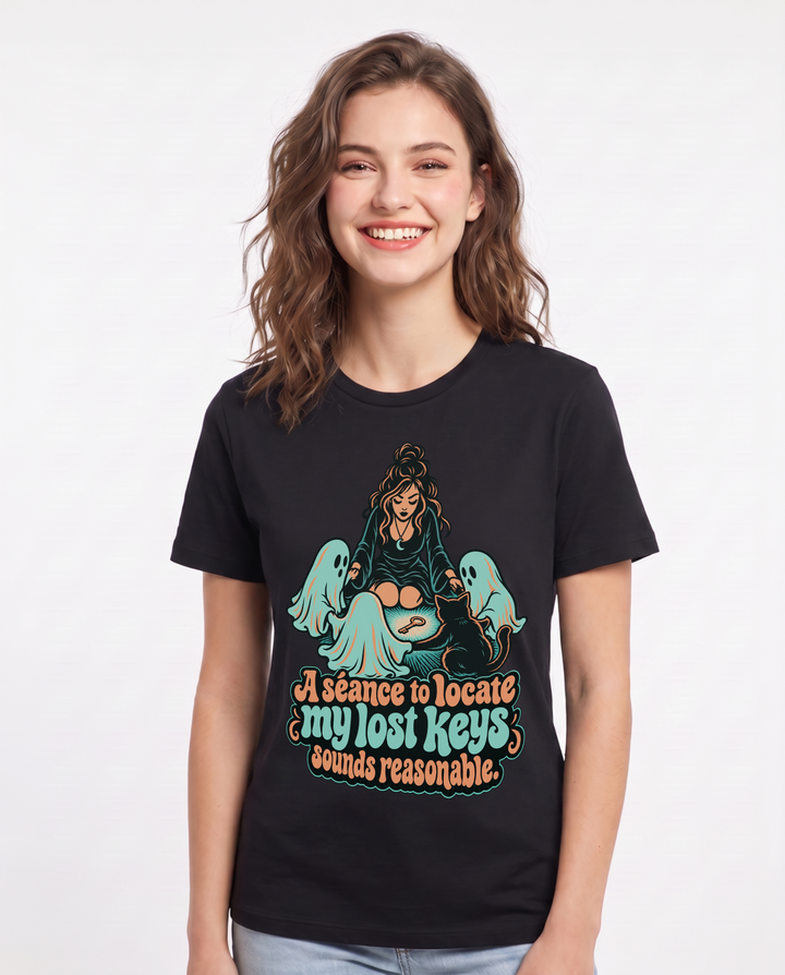 Halloween Black T-Shirt for Women – Halloween Theme Graphic Tee product image 3