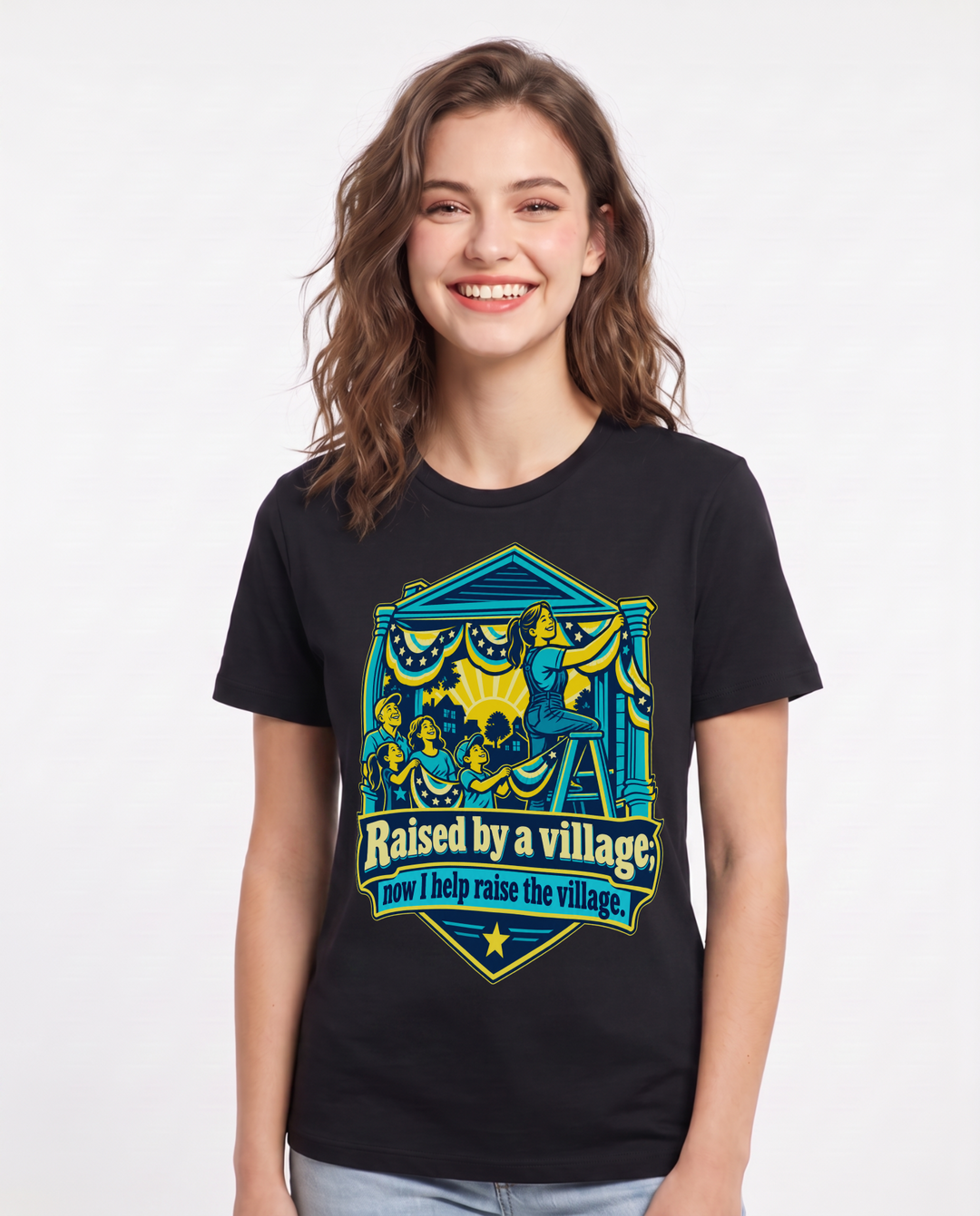 Patriotic Black T-Shirt for Women – Everyday Expression Graphic Tee product image 3