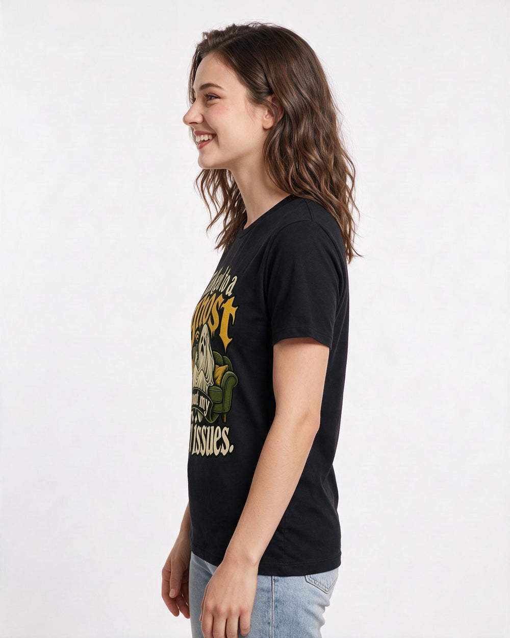 Halloween Black T-Shirt for Women – Halloween Theme Graphic Tee product image 2
