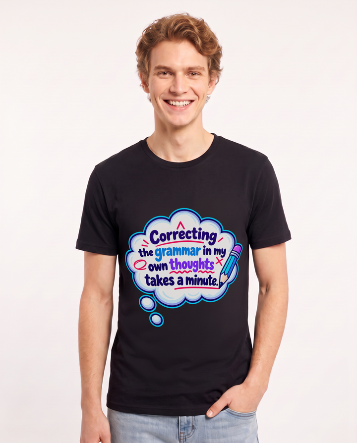 Neurodiversity Black T-Shirt for Men – Everyday Expression Graphic Tee product image 3