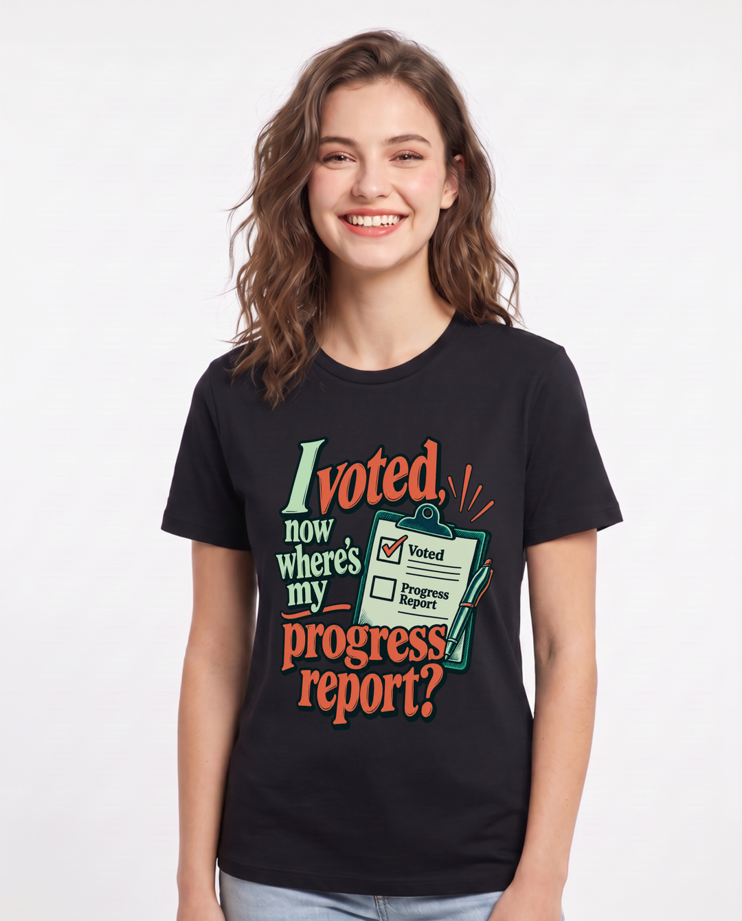 Political Statement Black T-Shirt for Women – Everyday Expression Graphic Tee product image 3