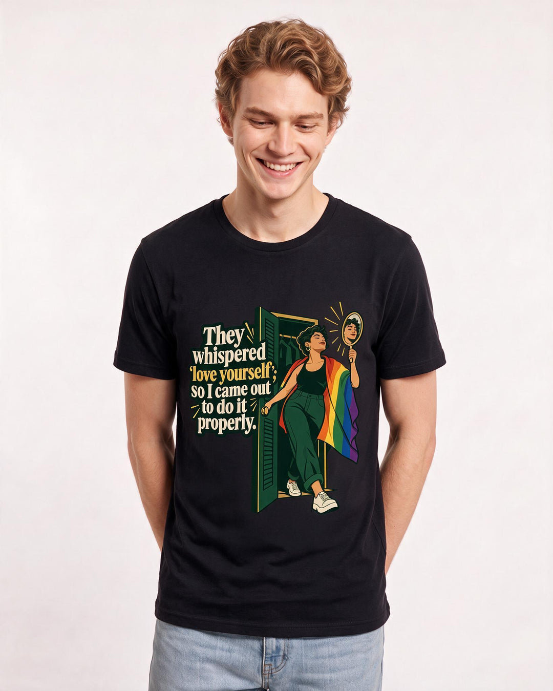 Pride Black T-Shirt for Men – Everyday Expression Graphic Tee product image 1