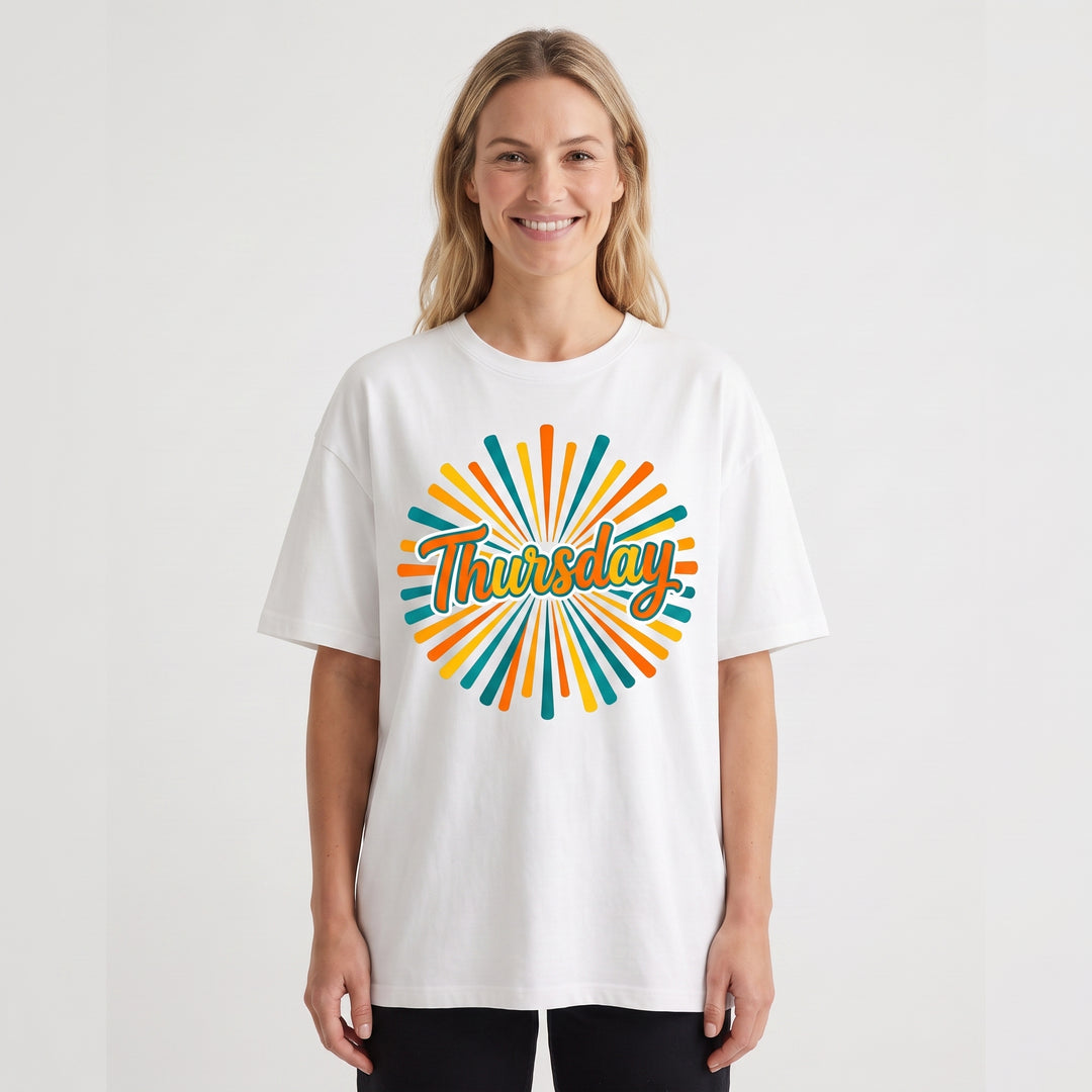 Vibrant Thursday Sunburst White T-Shirt product photo 1