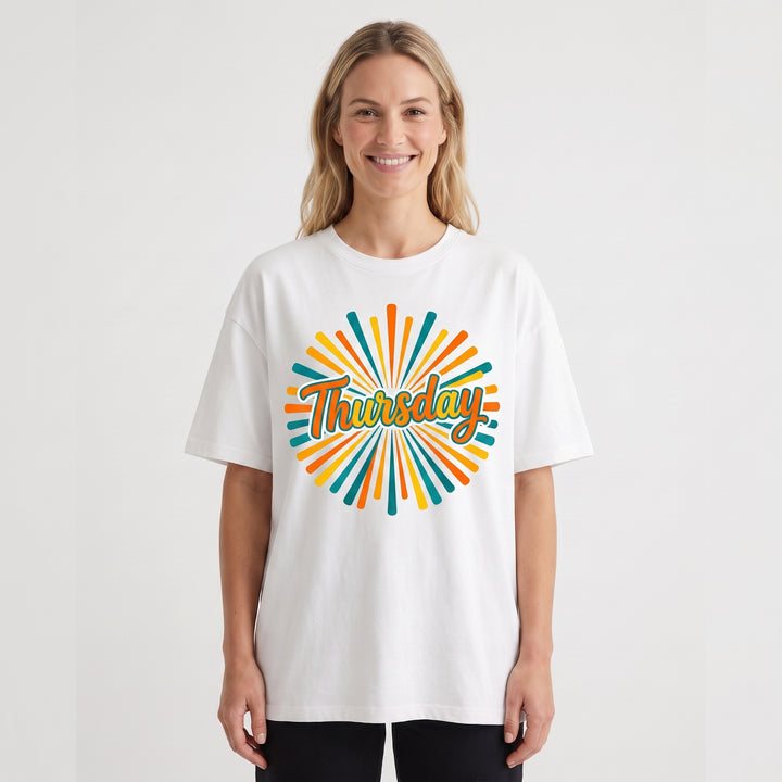 Vibrant Thursday Sunburst White T-Shirt product photo 1