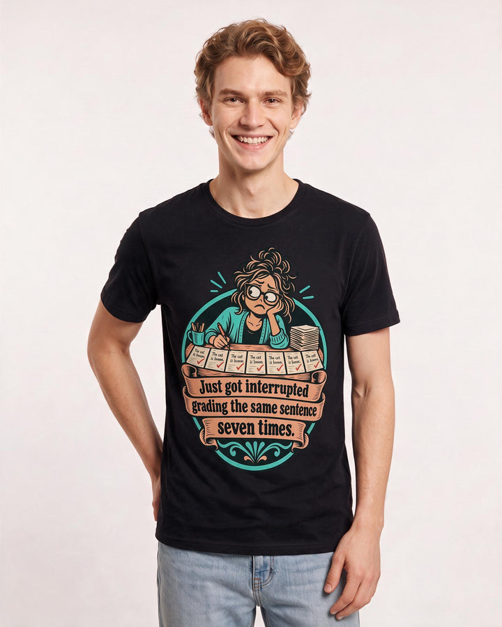 Teacher Black T-Shirt for Men – Everyday Expression Graphic Tee product image 1