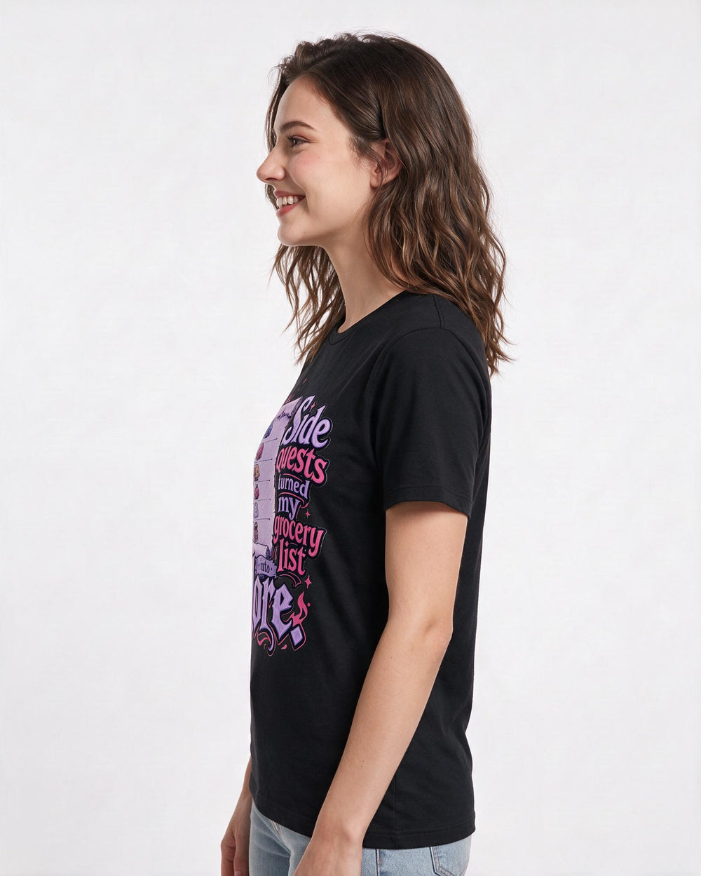 Gaming Black T-Shirt for Women – Game Night Graphic Tee product image 2