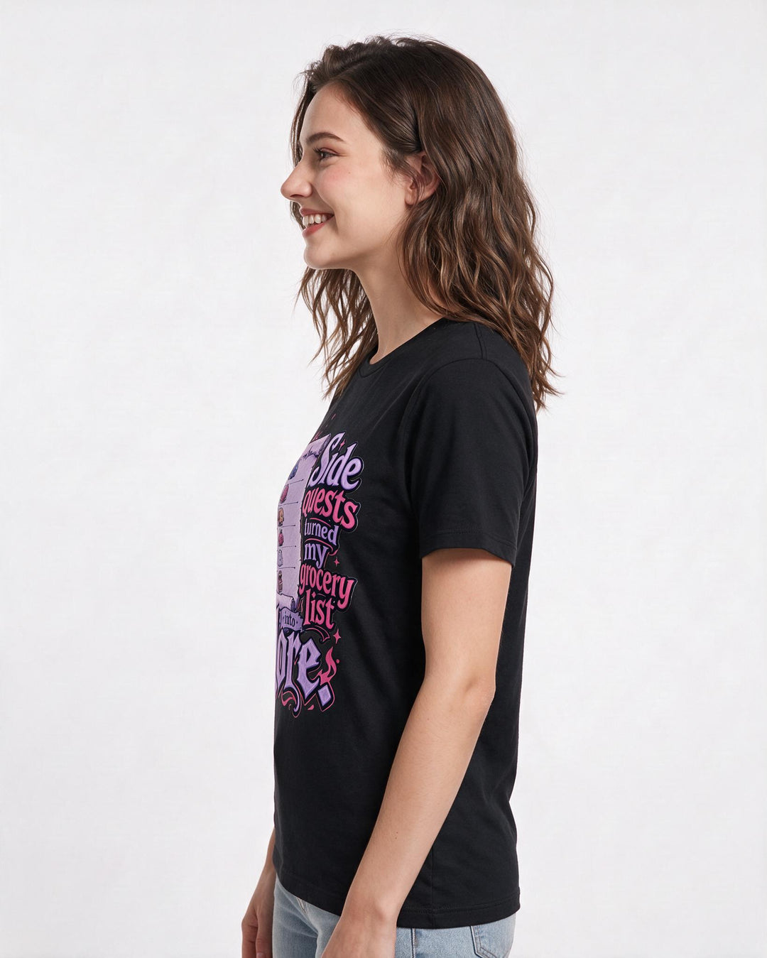 Gaming Black T-Shirt for Women – Game Night Graphic Tee product image 2