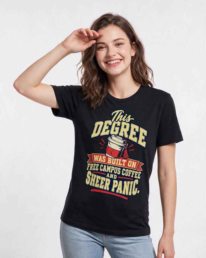 Graduation Black T-Shirt for Women – Everyday Expression Graphic Tee product image 1