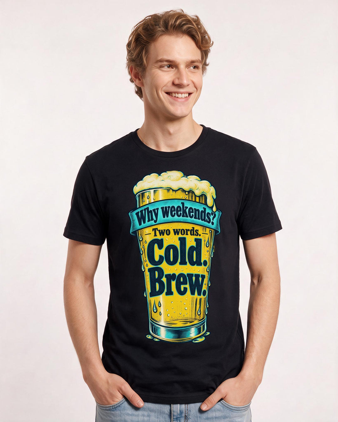Beer Black T-Shirt for Men – Everyday Expression Graphic Tee product image 1