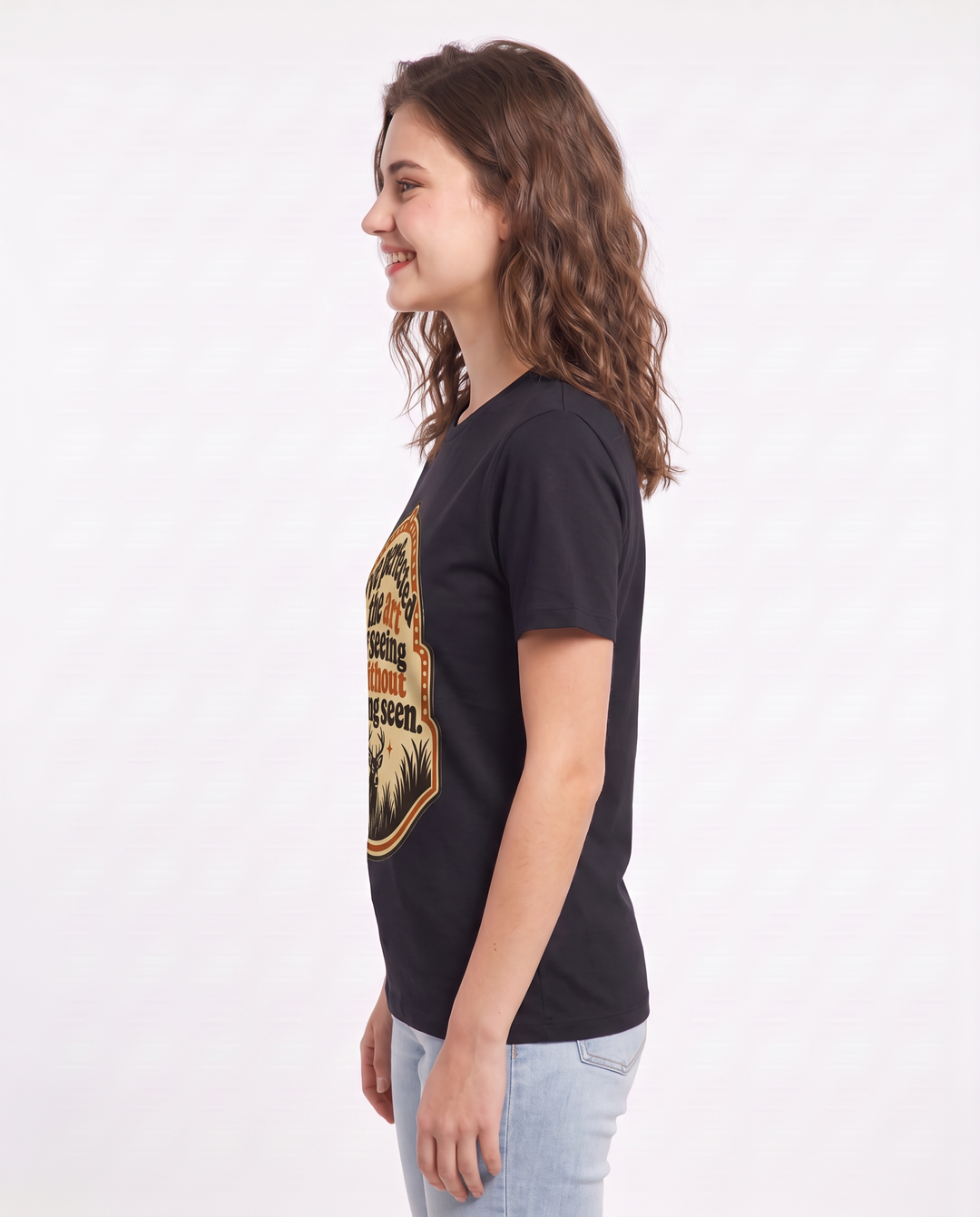 Hunting Women's Black T-Shirt - I've perfected the art of seeing product image 2