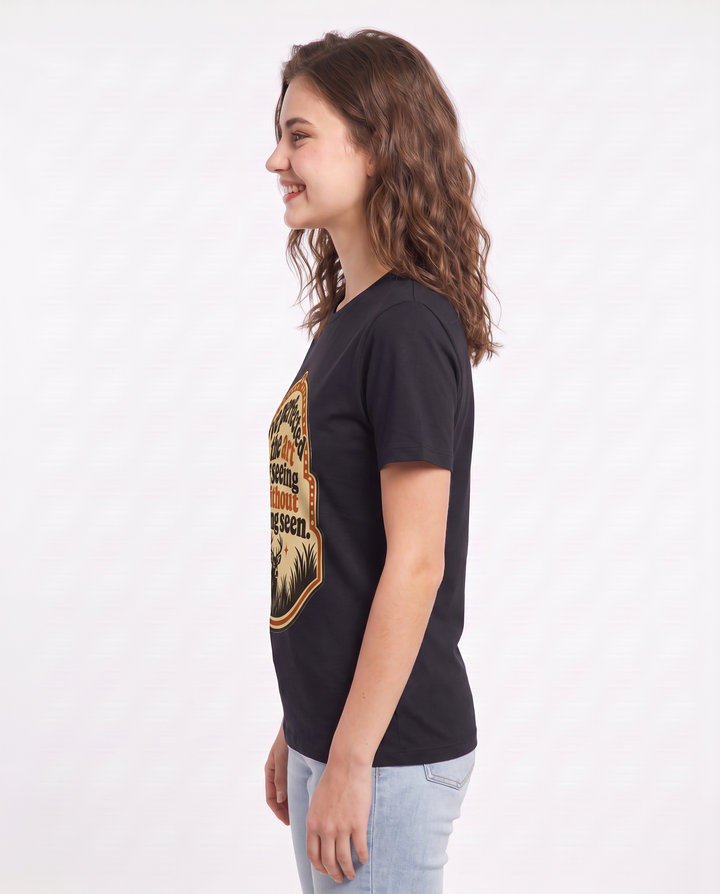 Hunting Women's Black T-Shirt - I've perfected the art of seeing product image 2