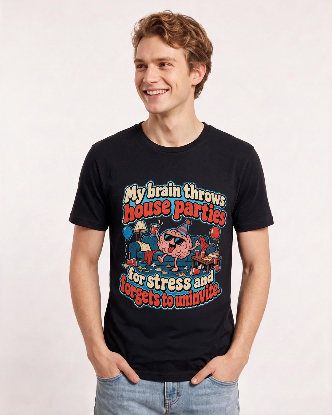 Meme Black T-Shirt for Men – Everyday Expression Graphic Tee product image 1