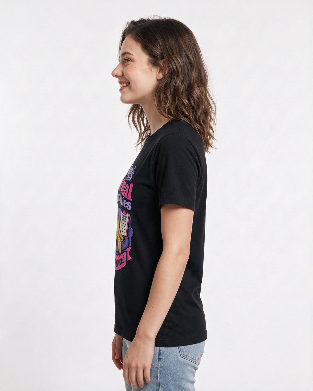 Cat Lover Black T-Shirt for Women – Everyday Expression Graphic Tee product image 2