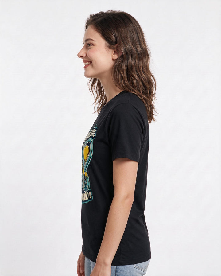 Nurse Women's Black T-Shirt – Compassion is my first and final intervention. product image 2