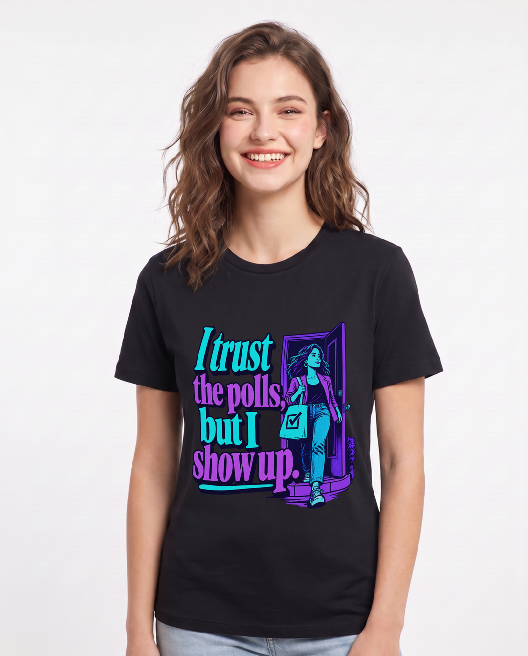 Political Statement Black T-Shirt for Women – Everyday Expression Graphic Tee product image 3