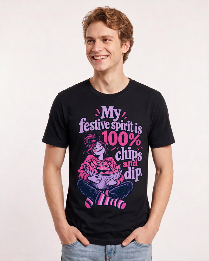 Christmas Black T-Shirt for Men – Holiday Theme Graphic Tee product image 1