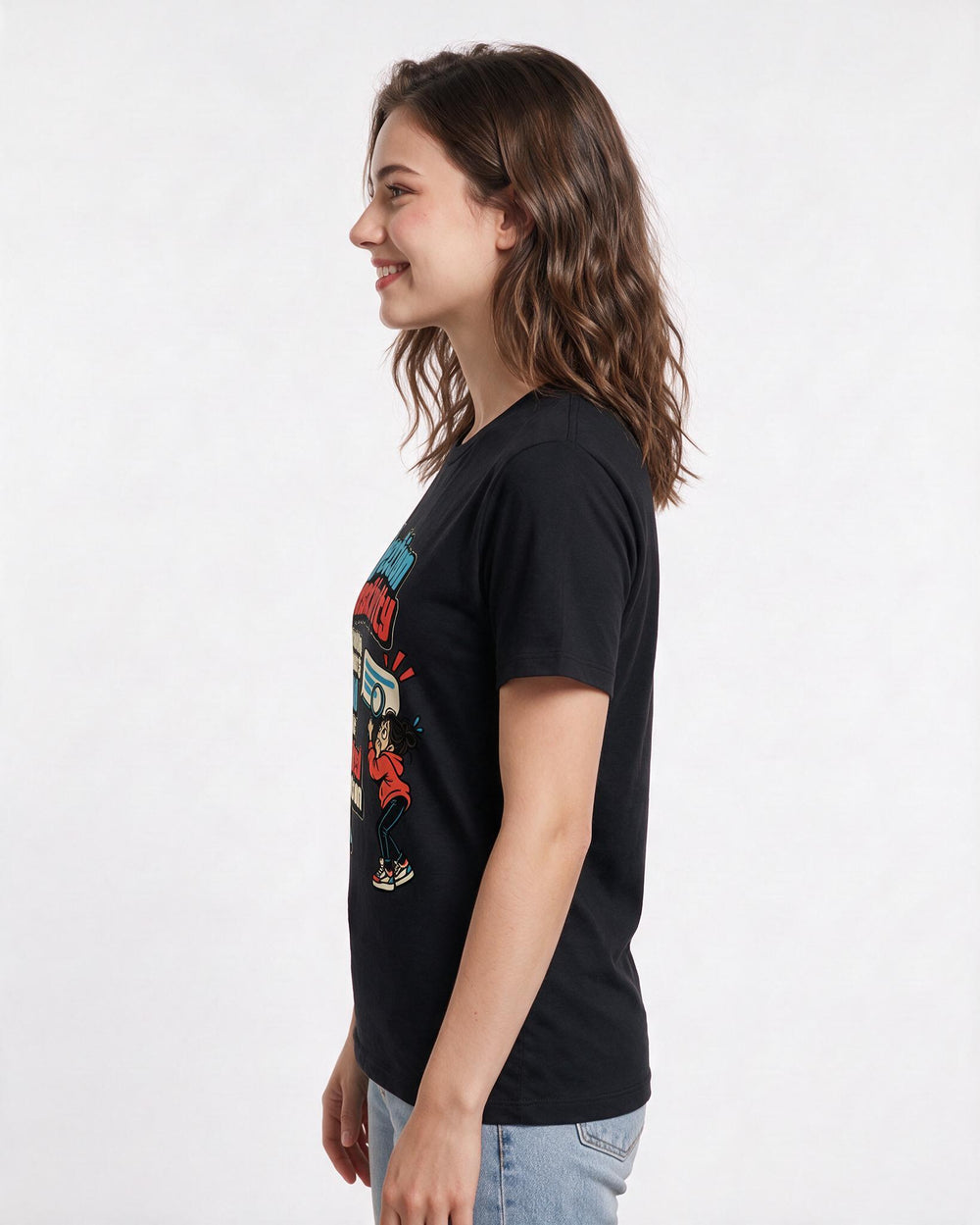 Neurodiversity Black T-Shirt for Women – Everyday Expression Graphic Tee product image 2