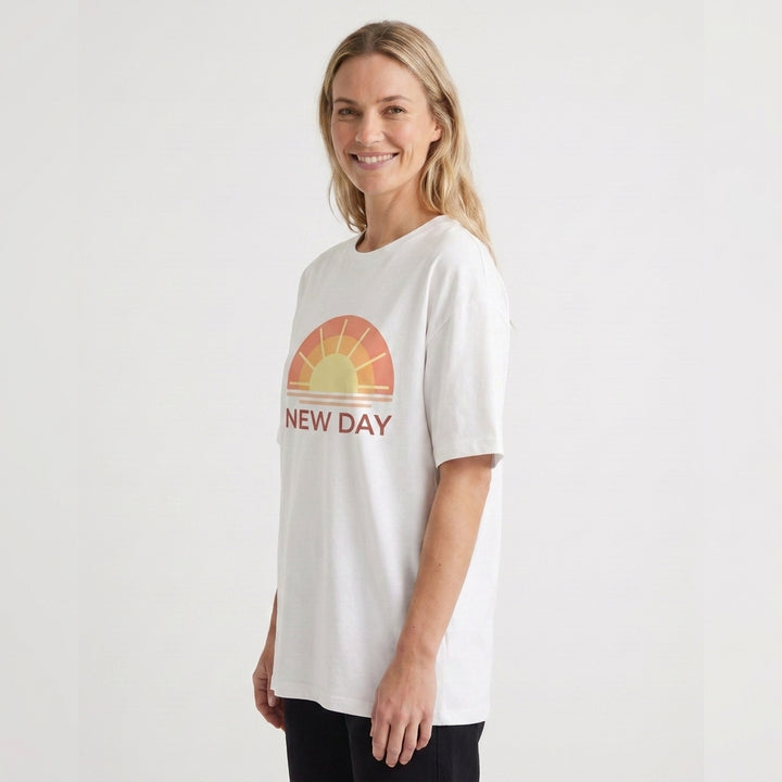 Fresh Start Vibes White T-Shirt mockup 2