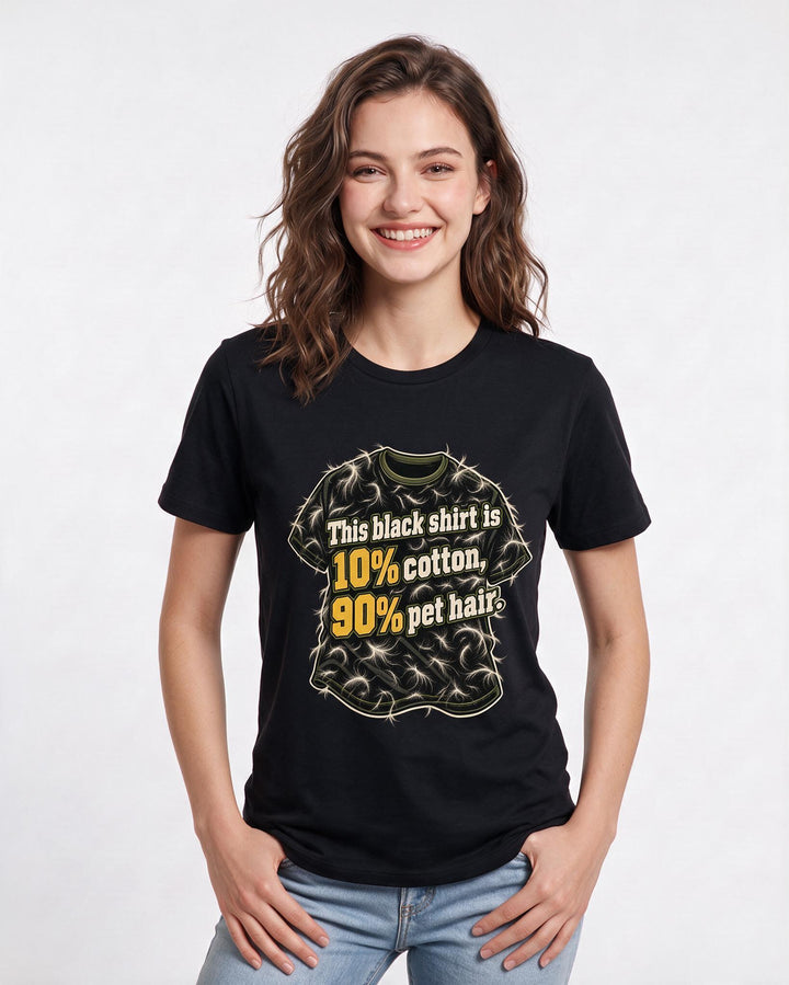 Cat Lover Black T-Shirt for Women – Everyday Expression Graphic Tee product image 1