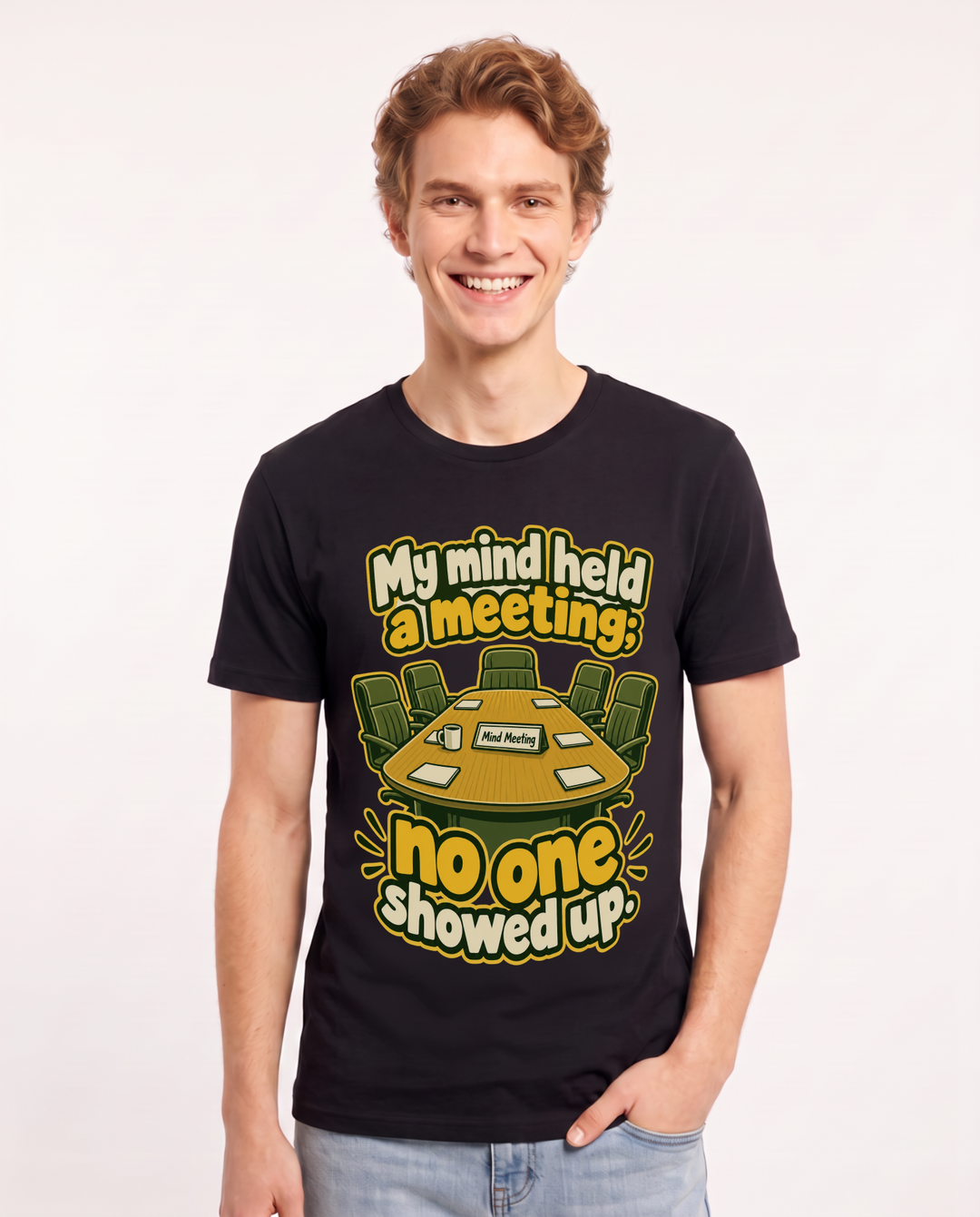 Meme Black T-Shirt for Men – Everyday Expression Graphic Tee product image 3