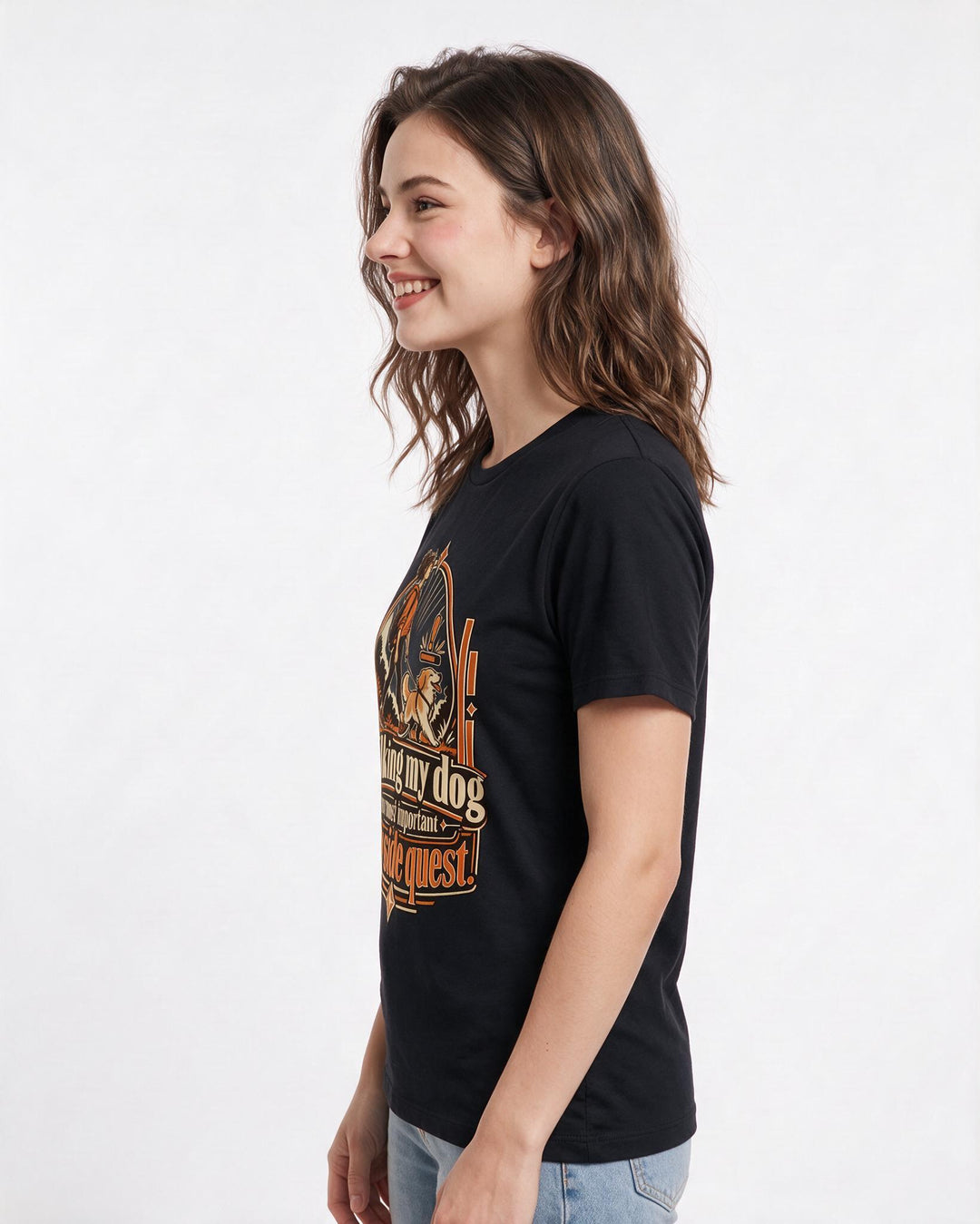 Gaming Black T-Shirt for Women – Game Night Graphic Tee product image 2