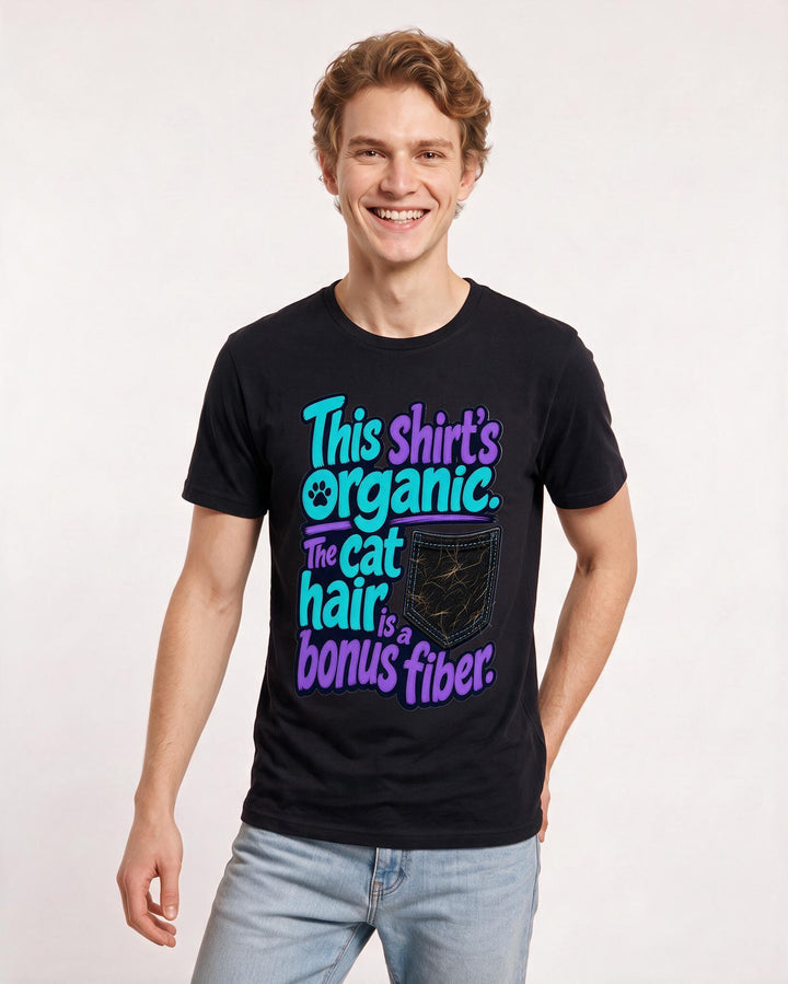Cat Lover Black T-Shirt for Men – Everyday Expression Graphic Tee product image 1