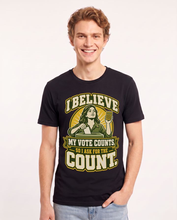 Political Statement Black T-Shirt for Men – Everyday Expression Graphic Tee product image 3