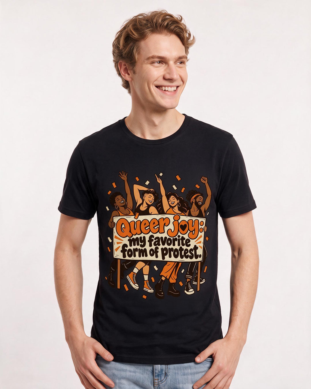Pride Black T-Shirt for Men – Everyday Expression Graphic Tee product image 1
