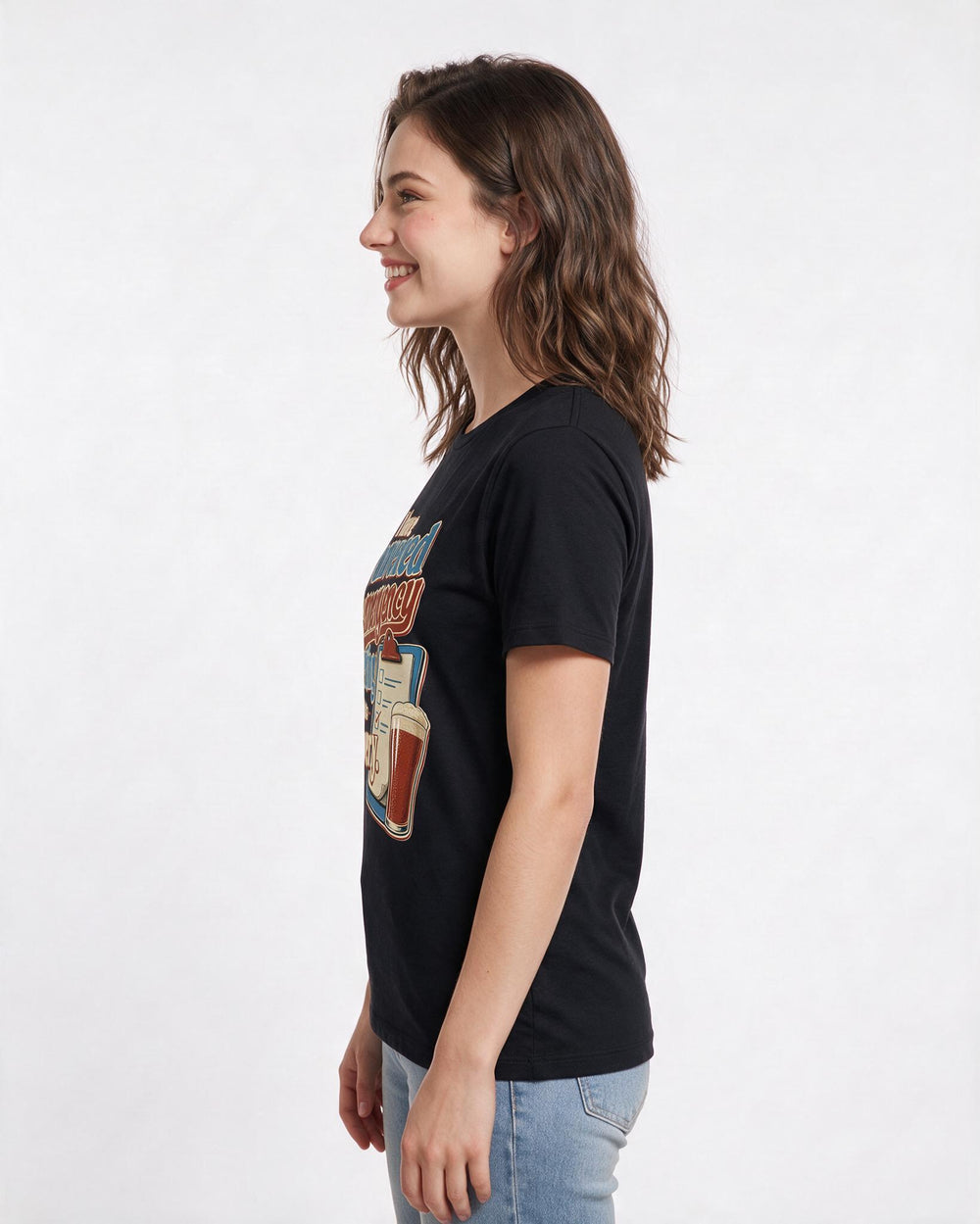 Beer Women's Black T-Shirt – I have convened an emergency meeting product image 2