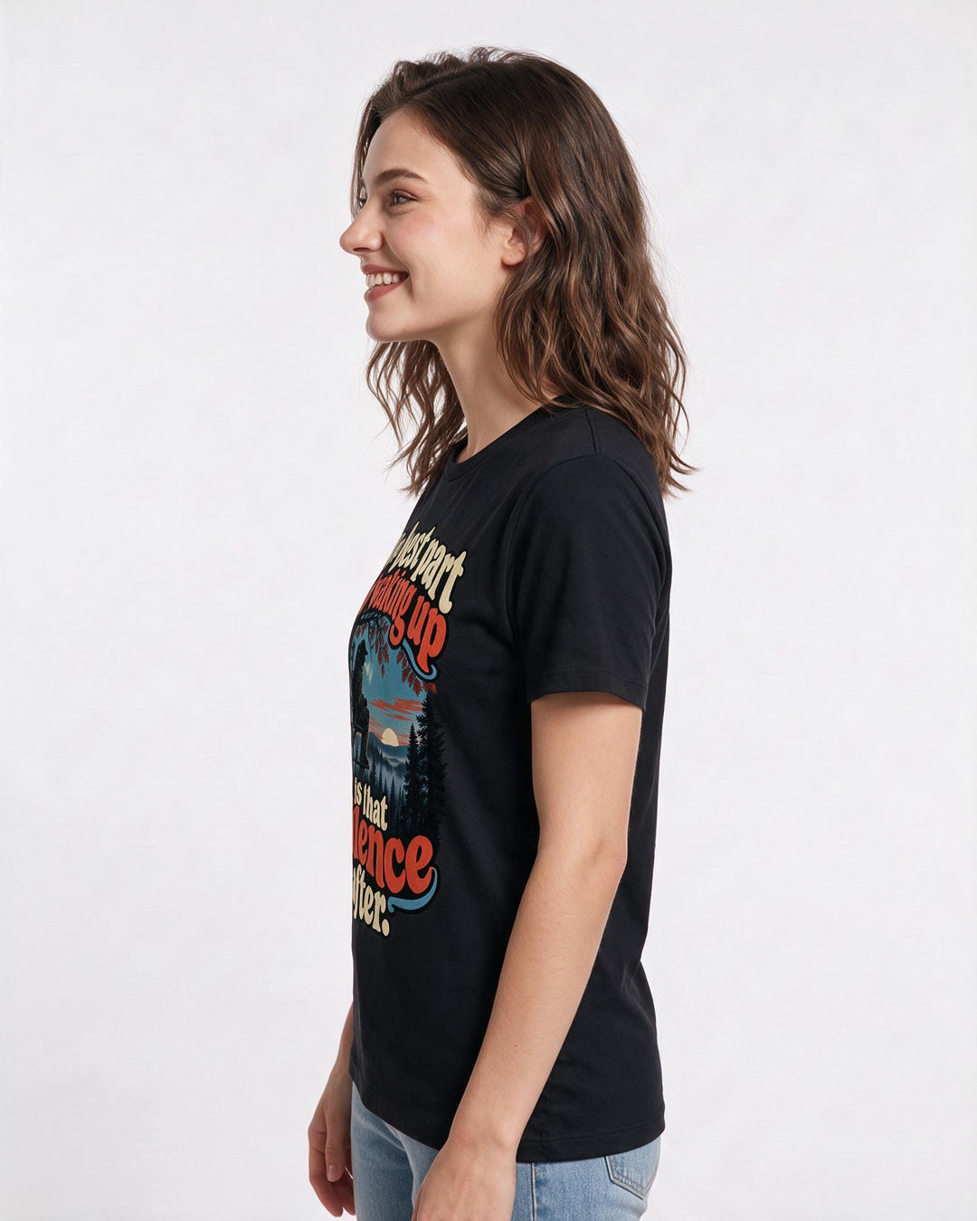 Hunting Black T-Shirt for Women – Everyday Expression Graphic Tee product image 2