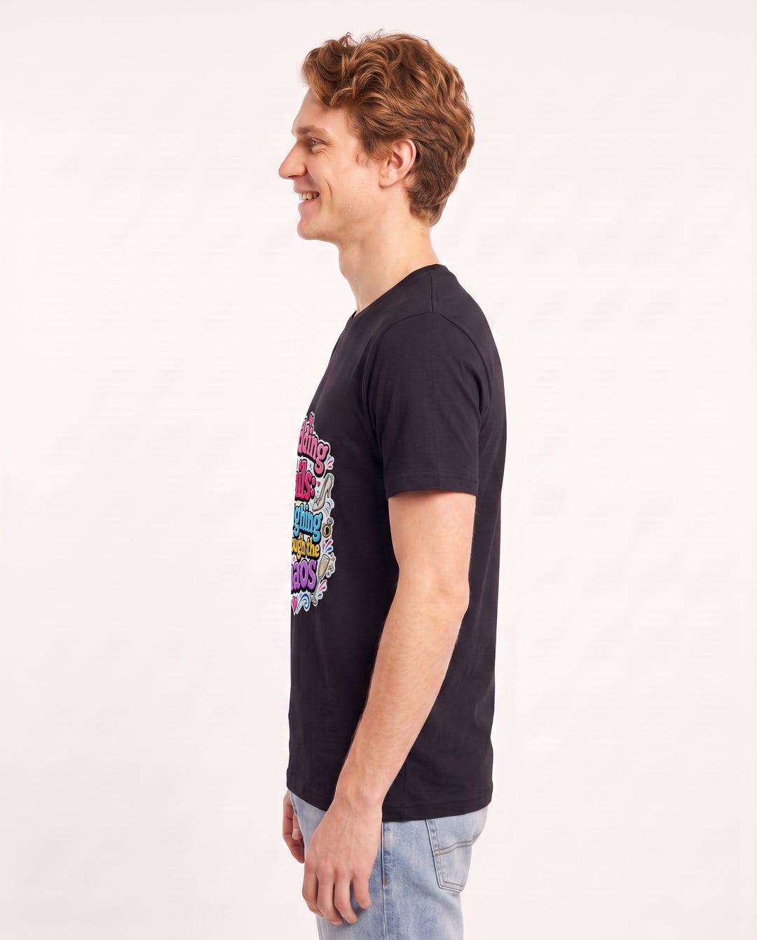 Wedding Fails: Laughing Through the Chaos Men's Black T-Shirt product image 3