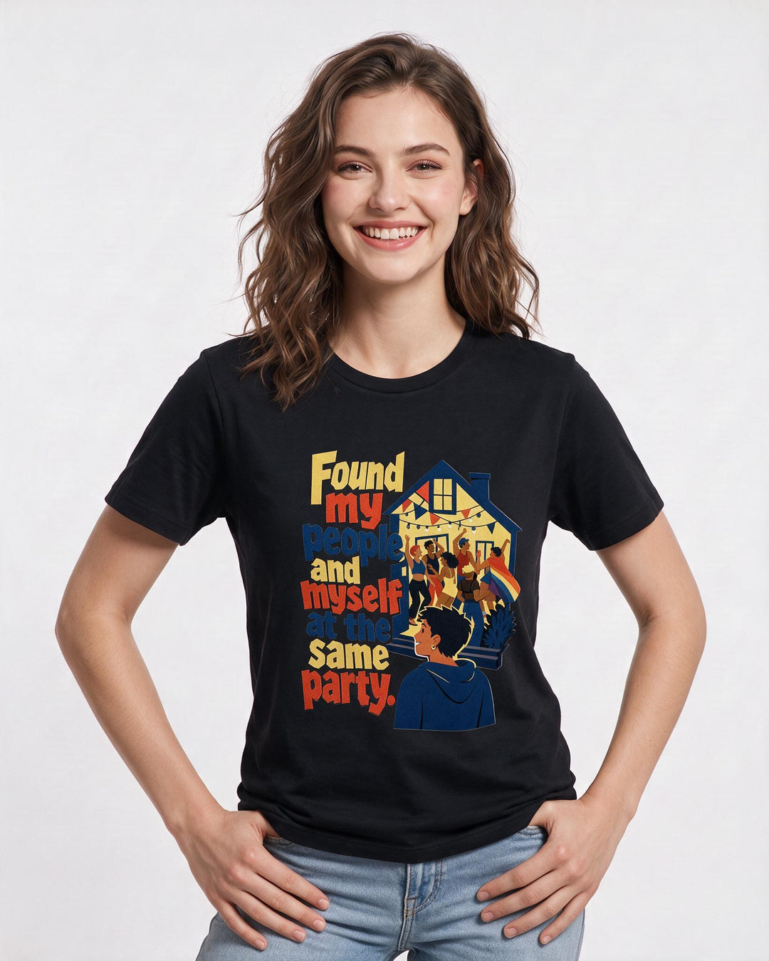 Pride Black T-Shirt for Women – Everyday Expression Graphic Tee product image 3