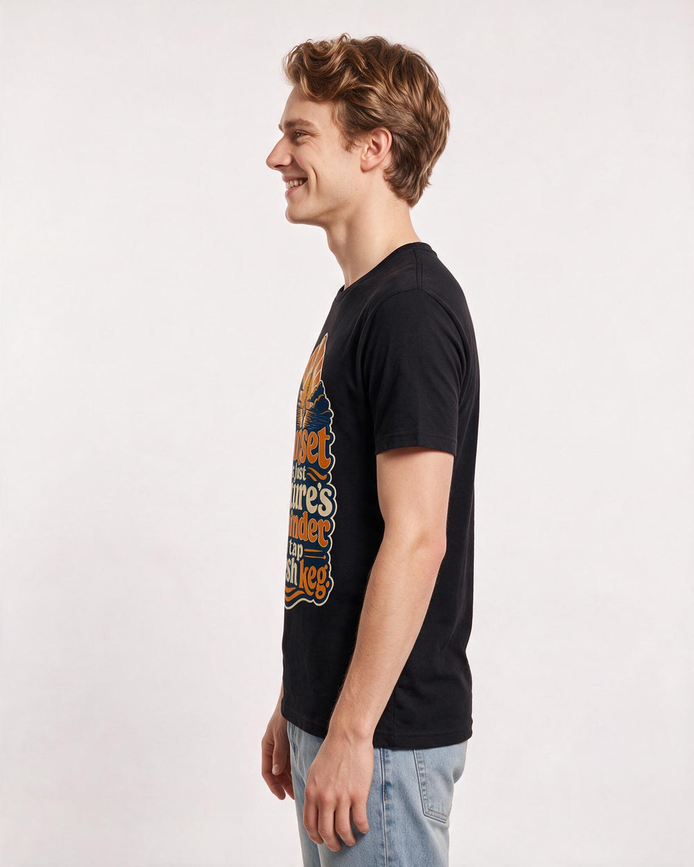 Beer Black T-Shirt for Men – Everyday Expression Graphic Tee product image 2