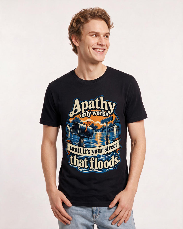 Political Statement Black T-Shirt for Men – Everyday Expression Graphic Tee product image 1