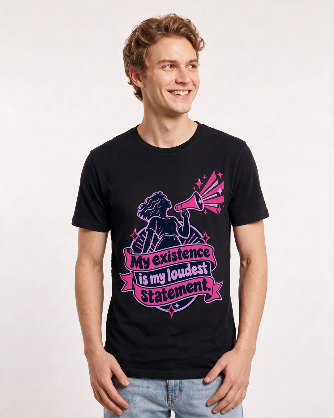 Pride Black T-Shirt for Men – Everyday Expression Graphic Tee product image 1