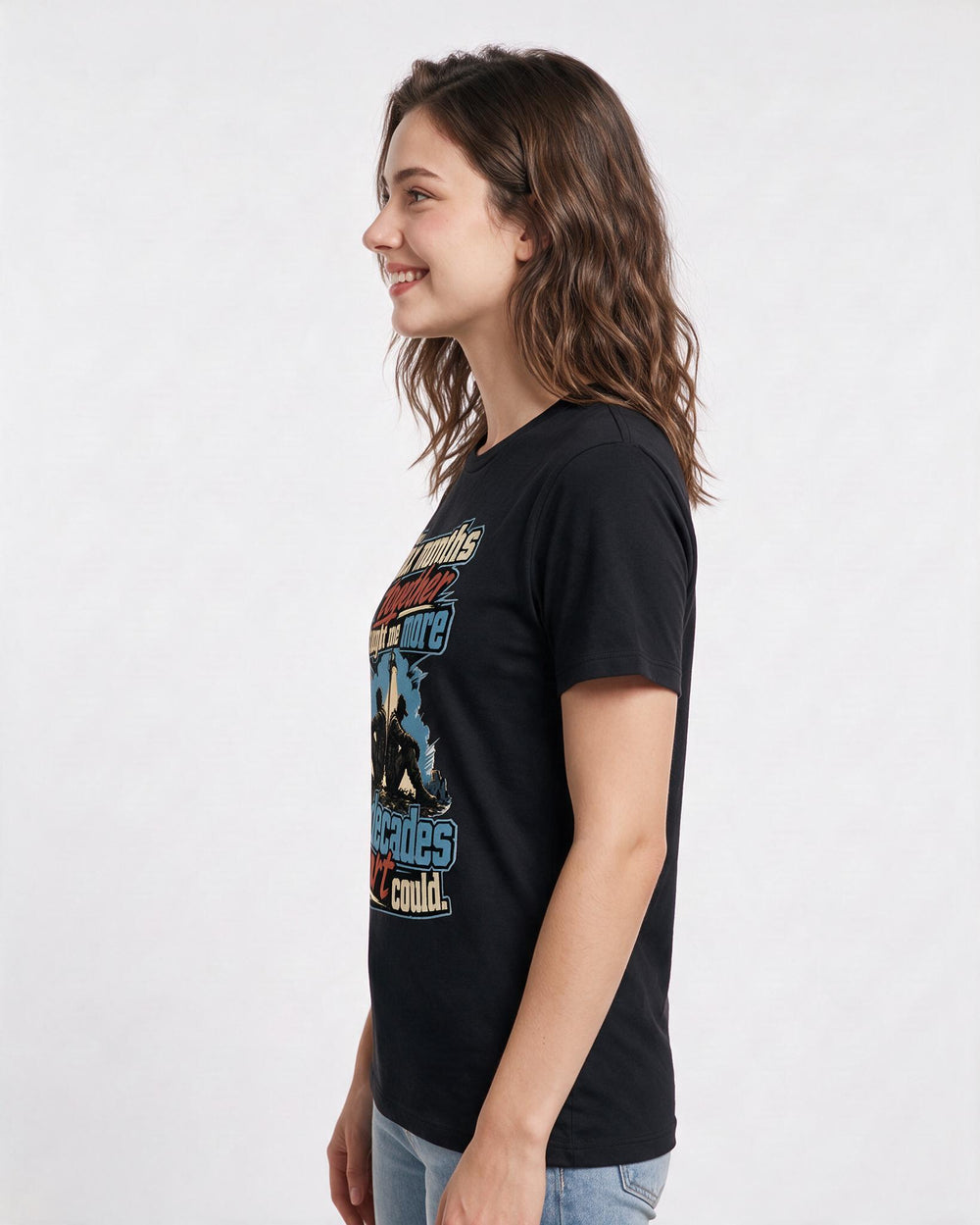 Veteran Women's Black T-Shirt – Six months together taught me more product image 2