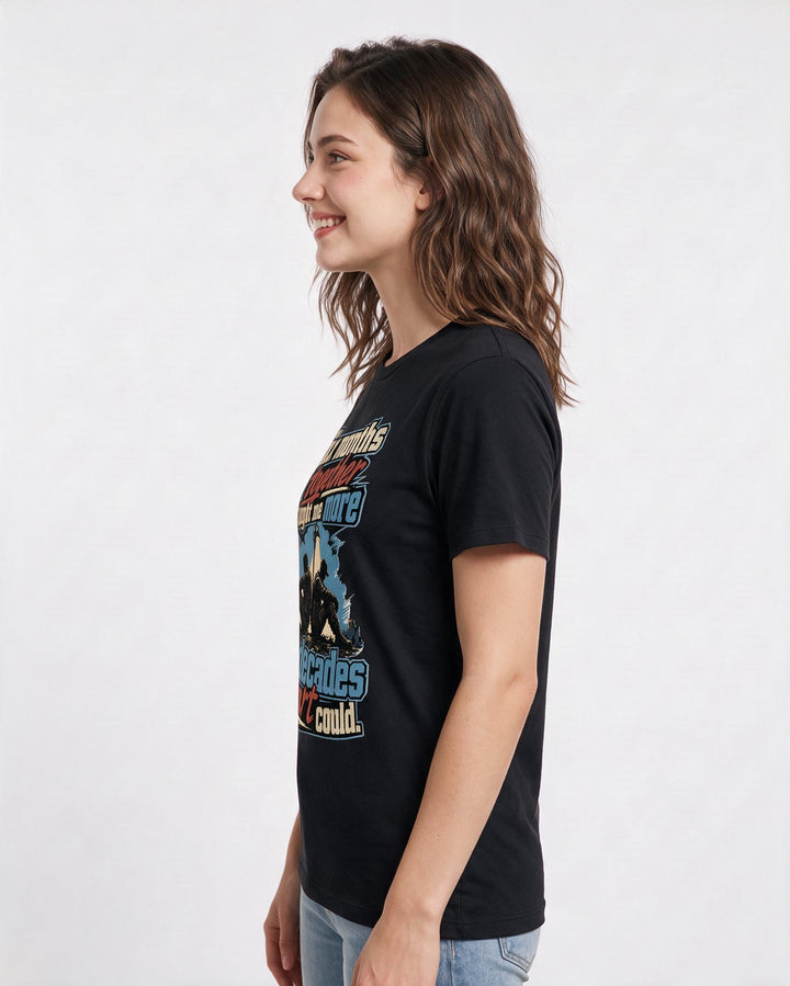 Veteran Women's Black T-Shirt – Six months together taught me more product image 2