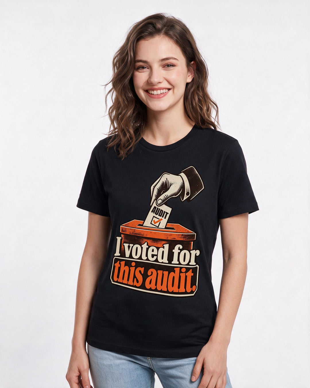 Political Statement Black T-Shirt for Women – Everyday Expression Graphic Tee product image 1