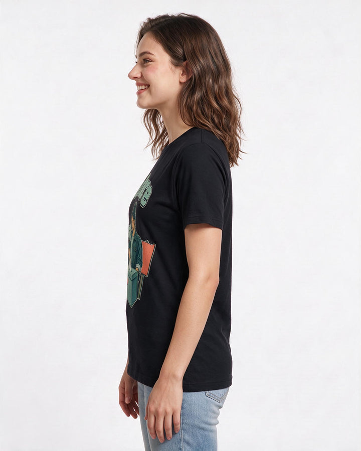 Political Statement Black T-Shirt for Women – Everyday Expression Graphic Tee product image 2