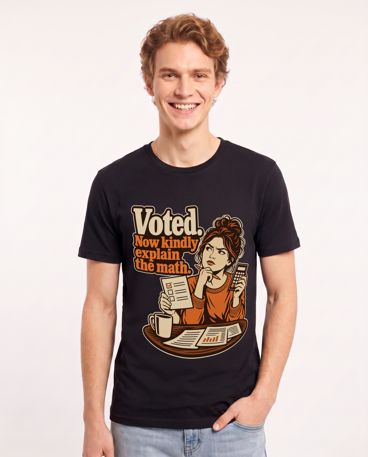 Political Statement Black T-Shirt for Men – Everyday Expression Graphic Tee product image 3
