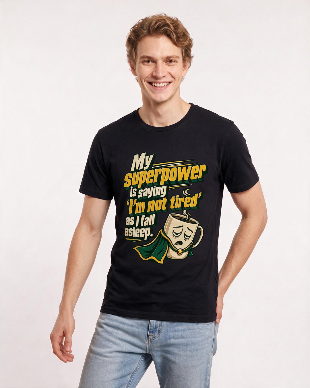 Grandparent Black T-Shirt for Men – Everyday Expression Graphic Tee product image 1