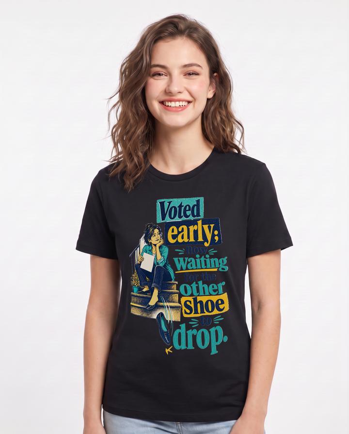 Political Statement Black T-Shirt for Women – Everyday Expression Graphic Tee product image 1