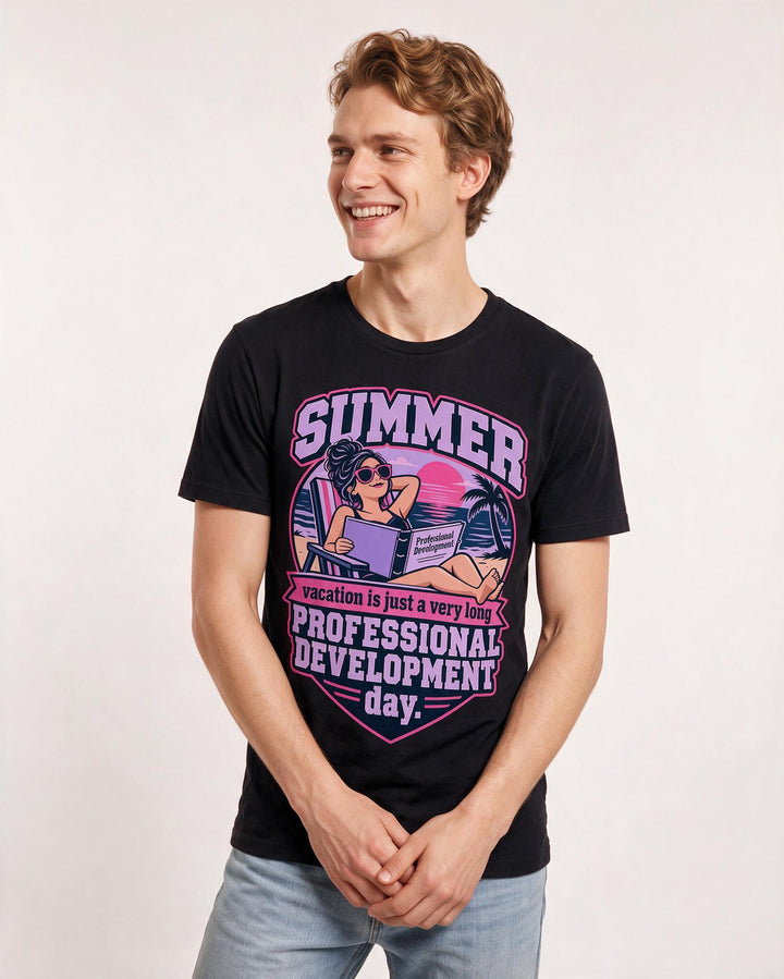 Teacher Black T-Shirt for Men – Everyday Expression Graphic Tee product image 1