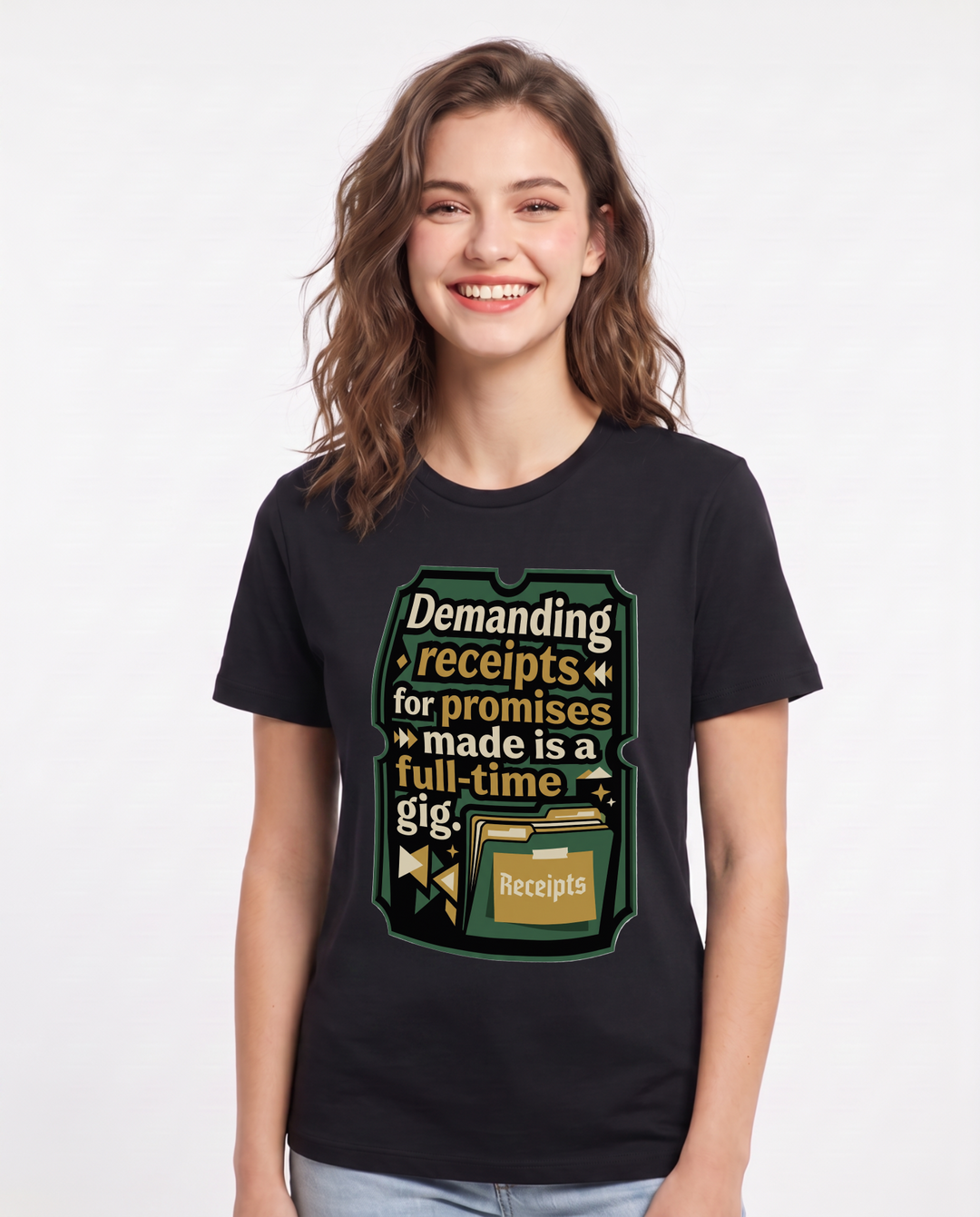Political Statement Black T-Shirt for Women – Everyday Expression Graphic Tee product image 3