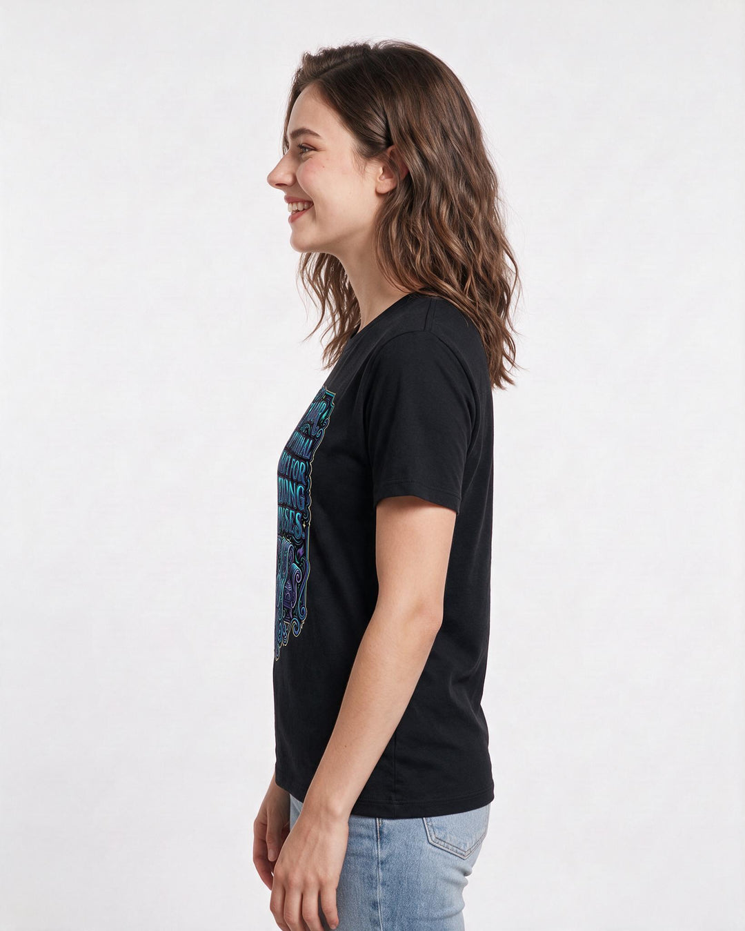 Pet Lover Black T-Shirt for Women – Everyday Expression Graphic Tee product image 2