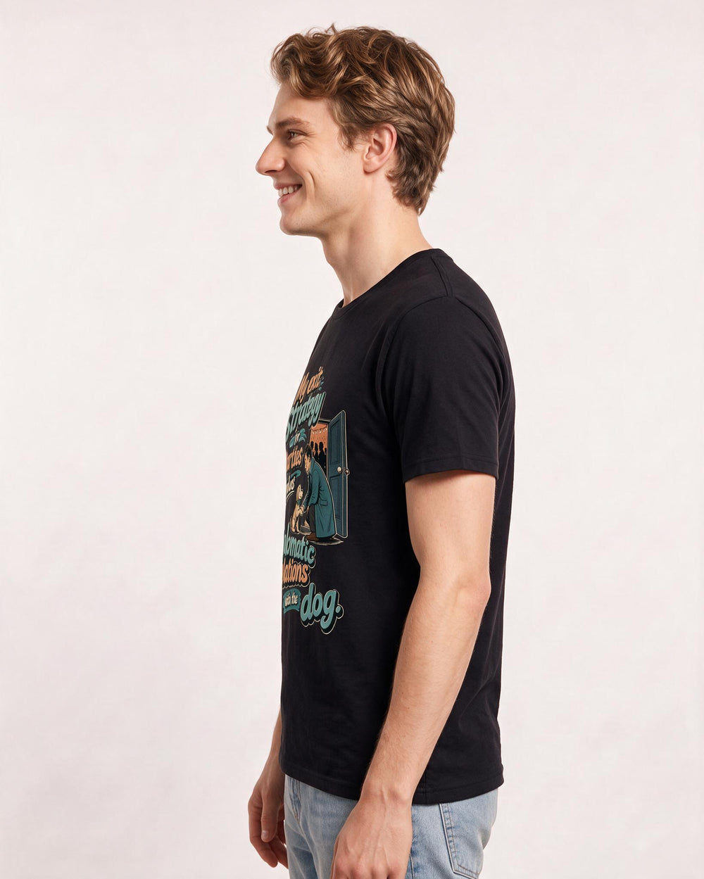 Meme Black T-Shirt for Men – Everyday Expression Graphic Tee product image 2