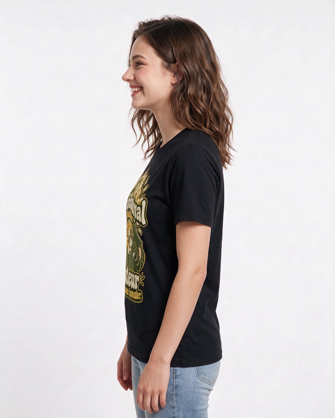 Pet Lover Black T-Shirt for Women – Everyday Expression Graphic Tee product image 2