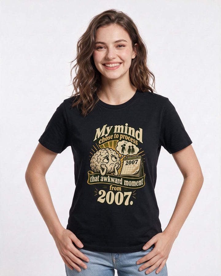 Meme Black T-Shirt for Women – Everyday Expression Graphic Tee product image 1
